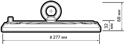 подвесной led светильник Jazzway PHB UFO 10 150w 5000K 90&deg; IP65 - размеры