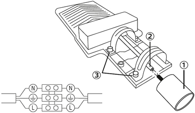 уличный led светильник Gauss Avenue - подключение