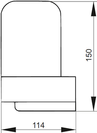 светильник термостойкий угловой Generica НПБ 450 IP54 Terma - размеры