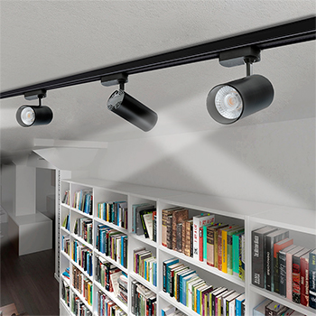 led светильники трековые 1-фазные Jazzway PTR 0725 черные на шинопроводе