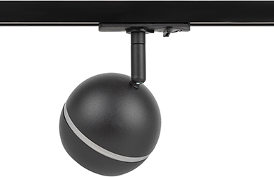 светильник трековый 1-фазный поворотный TR47 GX53 "Эра" черный - внешний вид