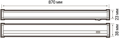 линейный led светильник Jazzway PLED-T5i PL 900 - размеры