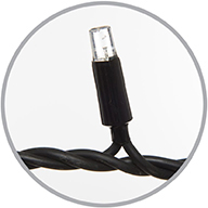 led гирлянда Uniel ULD-S1000-120/TBK Warm White IP67 - изоляция из черного каучука