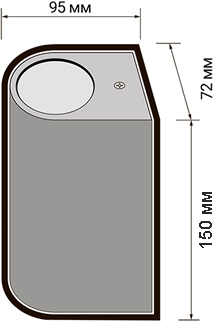 светильник фасадный настенный Jazzway PDL-R 72150 GU10-2 BL 230V IP65 - размеры