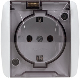 розетка 1-местная EKF EQR16-029-30-54-Т "Владивосток" - внешний вид