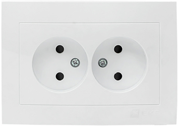 розетка 2-местная EKF EWR10-102-10 "Валенсия" - внешний вид