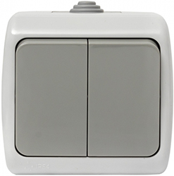 выключатель 2-клавишный EKF "Мурманск" - внешний вид