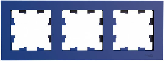 рамка 3-постовая Systeme Electric AtlasDesign, аквамарин - внешний вид