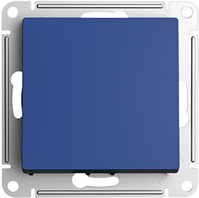 переключатель 1-клавишный перекрестный Systeme Electric AtlasDesign, аквамарин - внешний вид