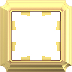 рамка 1-постовая Systeme Electric AtlasDesign Antique золото - внешний вид