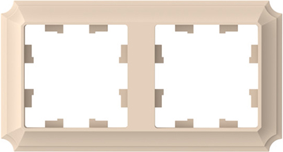 рамка 2-постовая Systeme Electric AtlasDesign Antique песочный - внешний вид