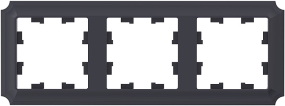 рамка 3-постовая Systeme Electric AtlasDesign Antique карбон - внешний вид