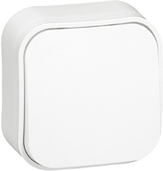 переключатель 1-клавишный Legrand 782204 Quteo белый - внешний вид