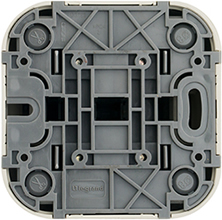 переключатель 2-клавишный Legrand 782236 Quteo слоновая кость - вид с тыльной стороны