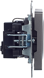 розетка 1-местная IEK РС11-1-0-БрС Brite - вид сбоку