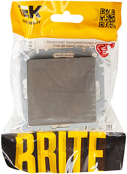 выключатель 1-клавишный IEK ВС10-1-0-БрС Brite - упаковка