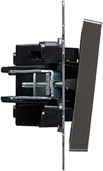 выключатель 1-клавишный IEK ВС10-1-0-БрС Brite - вид сбоку