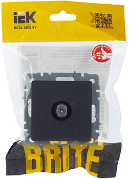 розетка ТВ проходная IEK РТВ10-0-БрГ Brite - упаковка