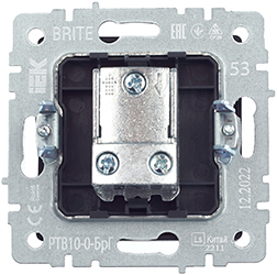 розетка ТВ проходная IEK РТВ10-0-БрГ Brite - вид с тыльной стороны