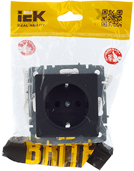 розетка 1-местная IEK РС14-1-0-БрГ Brite - упаковка