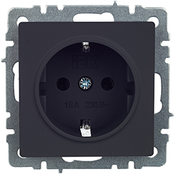 розетка 1-местная IEK РС14-1-0-БрГ Brite - внешний вид