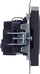 розетка 1-местная IEK РС14-1-0-БрГ Brite - вид сбоку