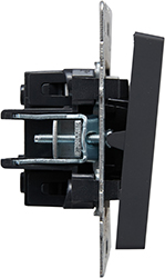 выключатель 2-клавишный IEK ВС10-2-0-БрГ Brite - вид сбоку