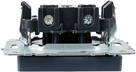 розетка 1-местная IEK РС10-1-0-БрМ Brite - вид сбоку