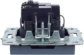 розетка 1-местная IEK РС11-1-0-БрМ Brite - вид сбоку