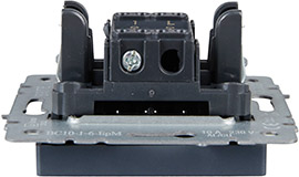 выключатель 1-клавишный проходной IEK ВС10-1-6-БрМ Brite - вид сбоку