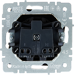 розетка 1-местная IEK РС10-1-0-БрТБ Brite - вид с тыльной стороны