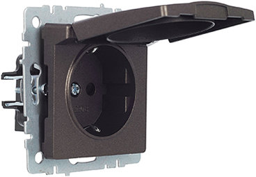 розетка 1-местная IEK РСбш10-3-БрТБ Brite - внешний вид