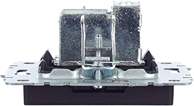 розетка ТВ проходная IEK РТВ10-0-БрЧ Brite - вид сбоку