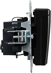 розетка 1-местная IEK РСбш10-3-БрЧ Brite - вид сбоку