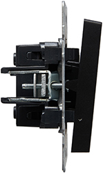 выключатель 1-клавишный проходной IEK ВС10-1-6-БрЧ Brite - вид сбоку