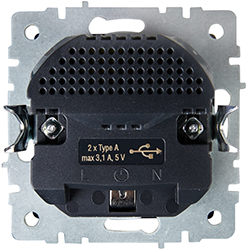 розетка 1-местная IEK РЮш10-2-БрГ Brite - вид с тыльной стороны