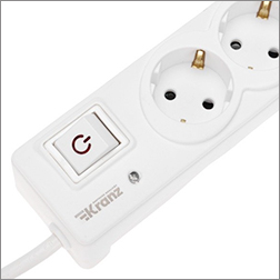 фильтр сетевой 5-местный 3м Kranz 13-4700 с индикацией и автовыключателем