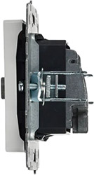 розетка двойная TV-SAT IEK РТВ/РСп12-БрБ Brite - вид сбоку