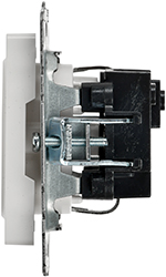 розетка 1-местная IEK РС11-1-0-БрБ Brite - вид сбоку