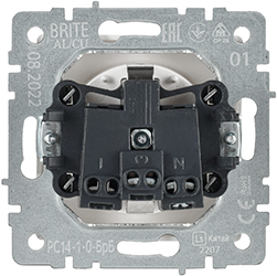 розетка 1-местная IEK РС14-1-0-БрБ Brite - вид с тыльной стороны