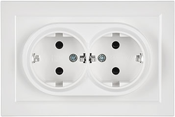 розетка 2-местная IEK РС12-3-БрБ Brite - внешний вид