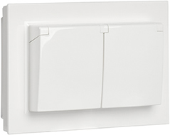 розетка 2-местная IEK РСбш12-3-44-БрБ Brite - внешний вид