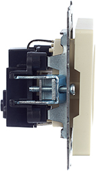 розетка 1-местная IEK РС14-1-0-БрКр Brite - вид сбоку