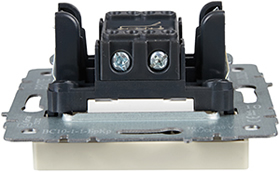 выключатель 1-клавишный IEK ВС10-1-1-БрКр Brite - вид сбоку