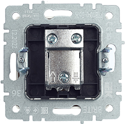 розетка ТВ проходная IEK РТВ10-0-БрЖ Brite - вид с тыльной стороны