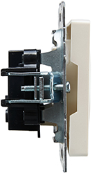 розетка 1-местная IEK РС10-1-0-БрЖ Brite - вид сбоку