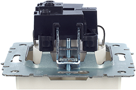 розетка 1-местная IEK РС11-1-0-БрЖ Brite - вид сбоку