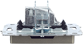 розетка ТВ оконечная IEK РТВ11-0-БрШ Brite - вид сбоку