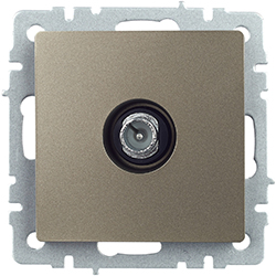 розетка ТВ проходная IEK РТВ10-0-БрШ Brite - внешний вид