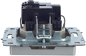 розетка 1-местная IEK РС11-1-0-БрА Brite - вид сбоку